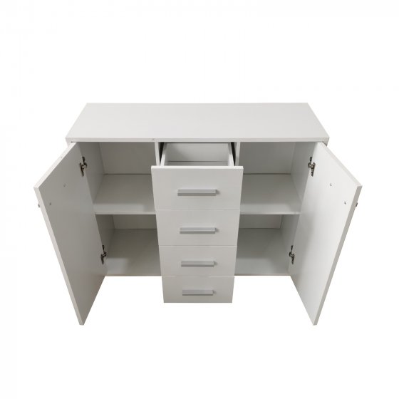Sideboard Nina mit 4 Schubladen Weiß 