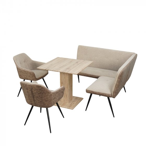 Sitzgruppe Taupe/Antikbraun Joschka