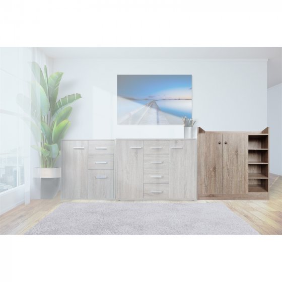 Kommode Nina mit 8 Regalfächern 