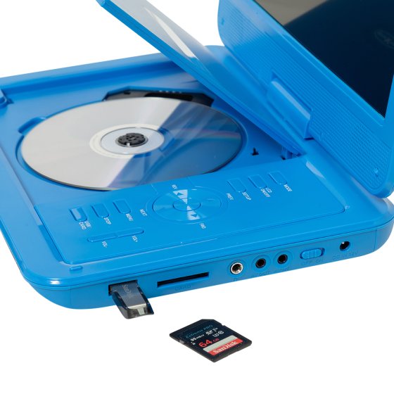 Tragbarer DVD-Spieler blau 