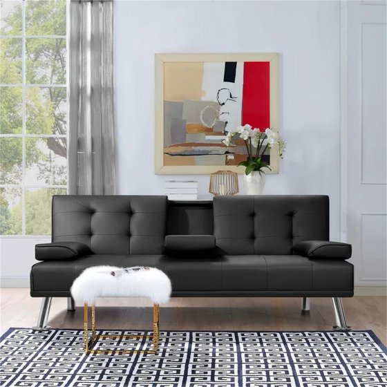 Sofa mit Schlaffunktion Marwan Schwarz