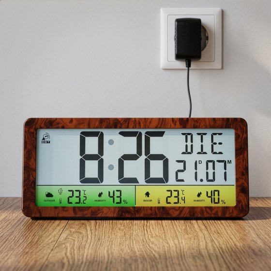 Funkgesteuerte Wetterstation mit XXL-Farbdisplay 