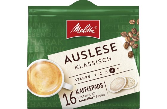 Melitta Cafe Auslese klassisch Pads feinste Auslese 16er 112g 