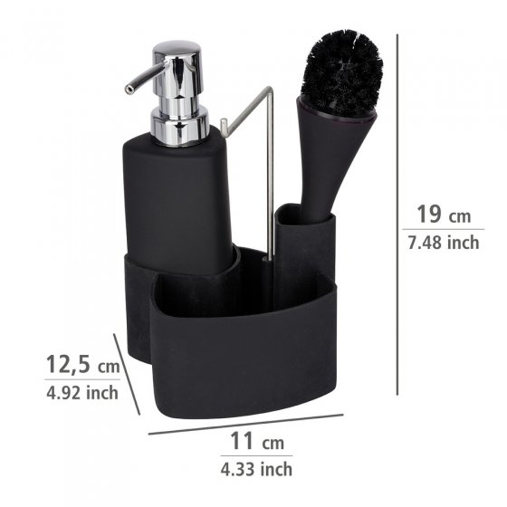 Spül-Set Mod. Empire Schwarz, mit Spülbürste