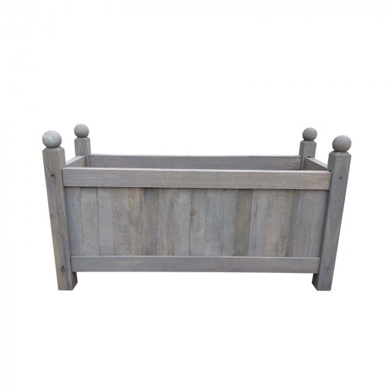 Holz-Pflanzkasten in Grau Blumenkübel für Garten, Terrasse und Balkon 