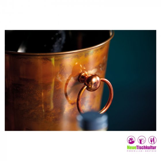 Wein- und Sektkübel, Edelstahl mit Kupferoberfläch Barcraft 