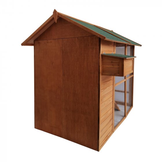 Großes Hühnerhaus mit Freilaufgehege für 6 - 8 Hühner 