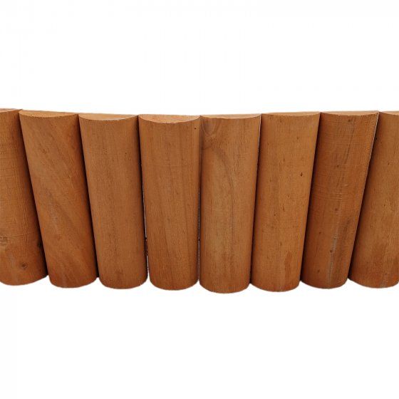 Beetumrandung Holz halbrund braun 