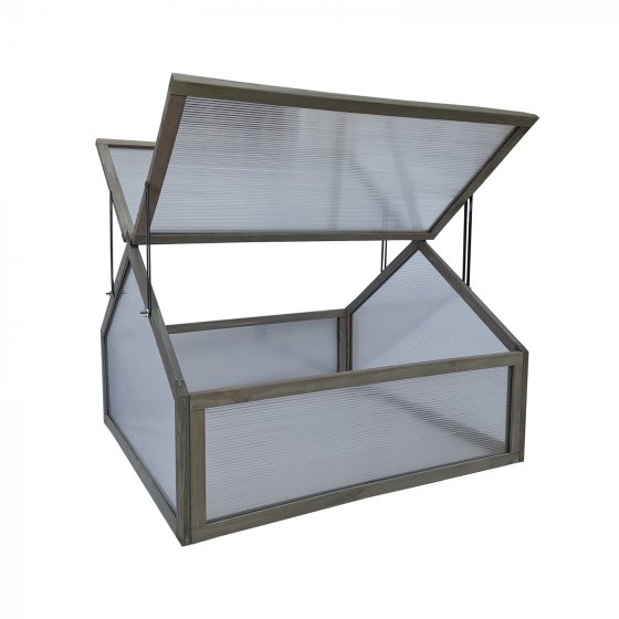 Frühbeet aus Holz und Polycarbonat Ideales Mini-Gewächshaus 