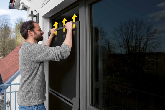 Teleskop-Insektenschutzgitter für Balkon- und Terrassentüren, anthrazit 