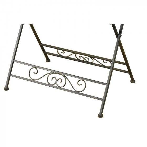 Gartentisch aus Metall Rostoptik Beistelltisch romantisch für Terrasse Balkon 