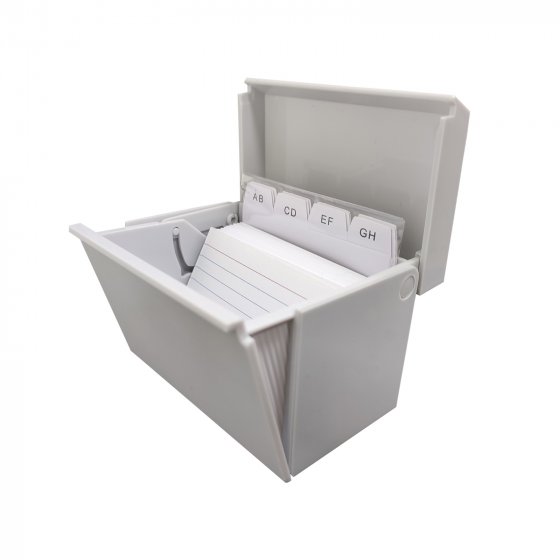 Karteikasten gefüllt farbig sortiert A8 