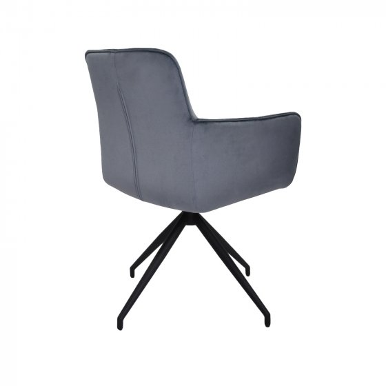 Drehstuhl Letitia Velvet Dunkelgrau 