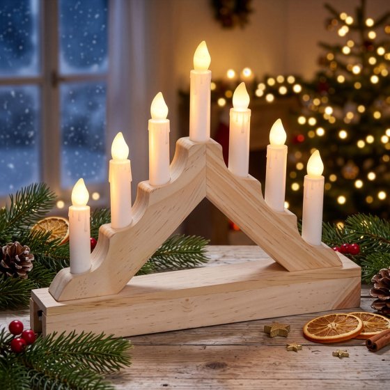 Mini-Lichterbogen mit LED Kerzen 