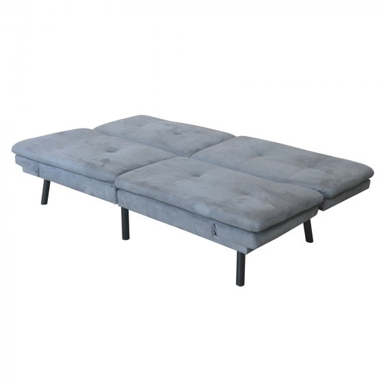 Sofa mit verstellbaren Armlehnen Grau 
