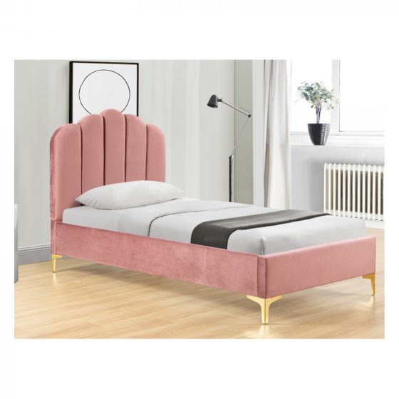 Polsterbett 90 x 200 cm Yoris Pink