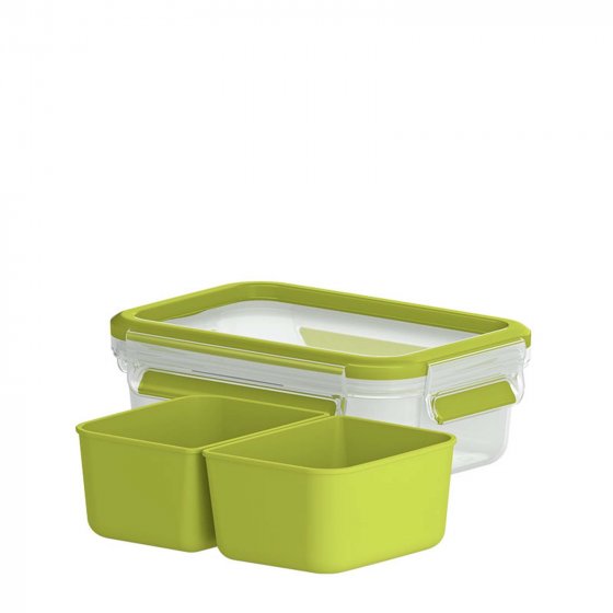 Snackbox mit 2 Einsätzen Clip + Go 