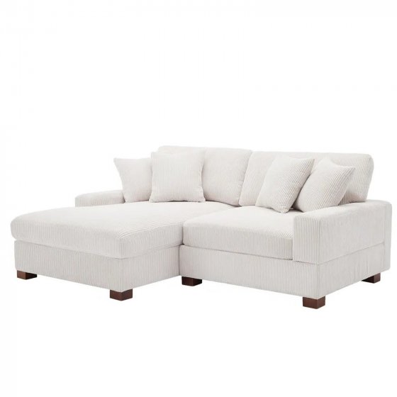 Couch mit Ottomane Links Xenia Beige