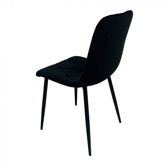 Stuhl Mesa Eco 2er-Set Velvet Schwarz