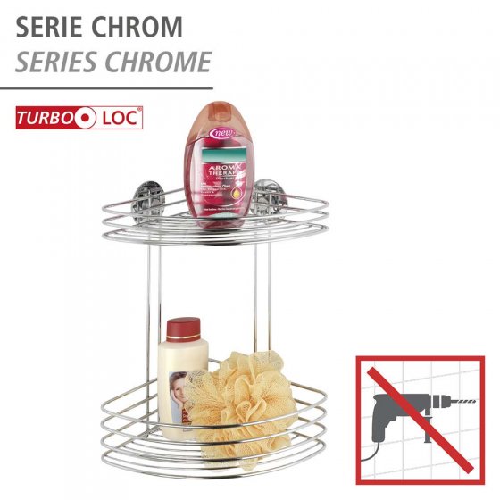 Wenko Turbo-Loc® Eckregal 2 Ablagekörbe 