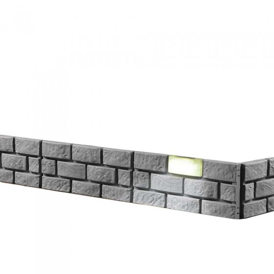 Beeteinfassung 870 cm Ziegelstein-Optik grau 