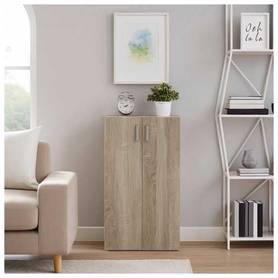 Kommode mit 3 Regalfächern Nina Sonoma 