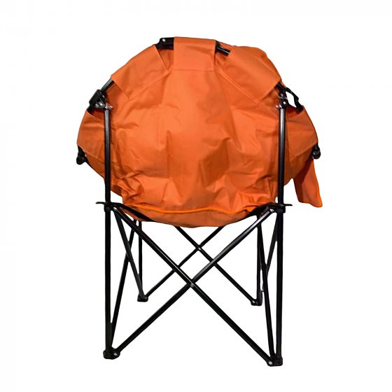 Klappbarer Komfortsessel mit weichem Velvet Bezug Orange