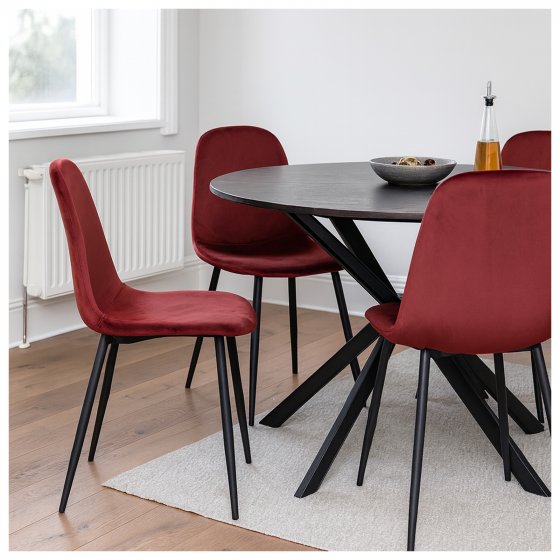 Stuhl Savannah Velvet Rot 