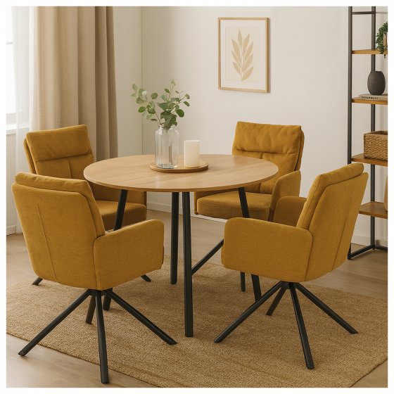 Esszimmerstuhl Kyra Gelb 2er-Set