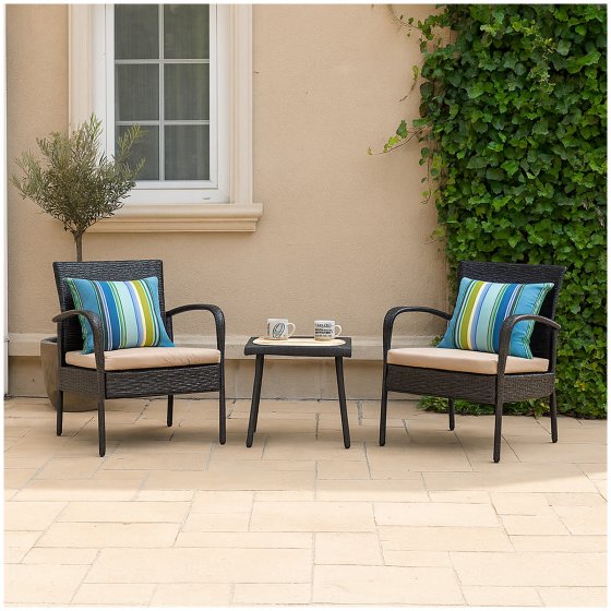 Gartenmöbel Set 3-teilig für Terrasse, Balkon und Wintergarten