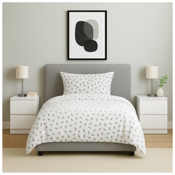 Nachtschrank Kenji Hochglanz Weiß 