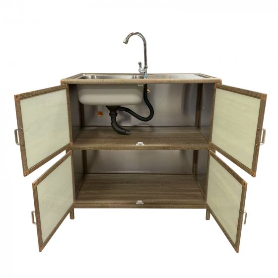 Spüle mit Abtropfläche und Unterschrank für Outdoorküche Sonoma 