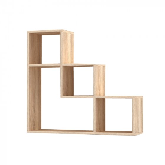 Modernes Wandregal Sonomafarben Stufenform Regal 61 x 56 x 17 cm