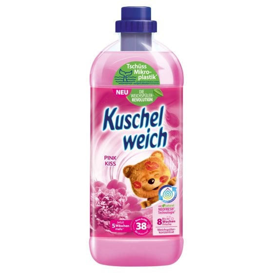 Kuschelweich Weichspüler Pink Kiss ergibt 38 Waschladungen 1L 6er Pack 
