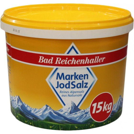 Bad Reichenhaller Marken Jod Salz reines Alpensalz Natursole 15000g 