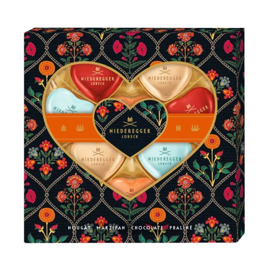 Niederegger Meisterselektion Herzen Dark Geschenkverpackung 125g 