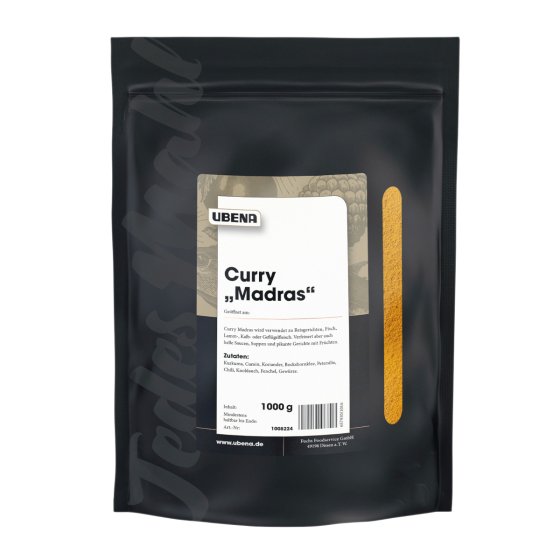 Ubena Curry Madras mit authentischem Geschmack Zipbeutel 1000g 