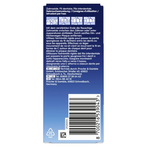 Oral B Zahnseide SuperFloss mit Minzgeschmack 50 Fäden 4er Pack 