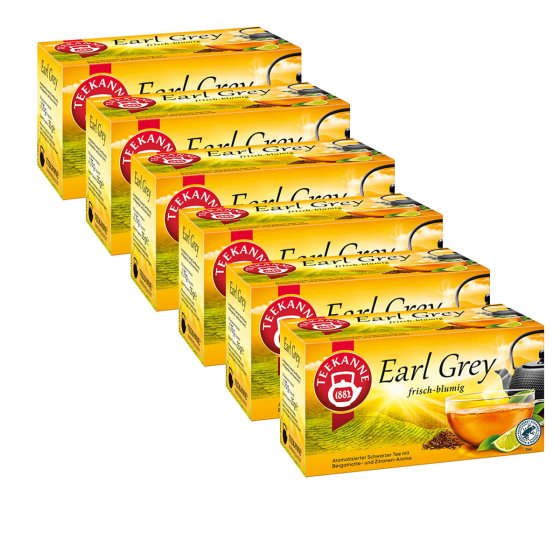 Teekanne Origins Earl Grey Schwarzer Tee frisch blumig 35g 6er Pack 