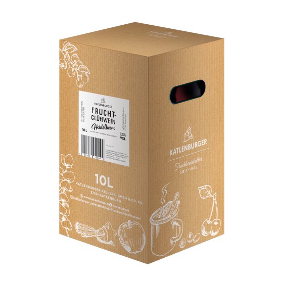 Katlenburger Fruchtglühwein Heidelbeere Geschmack Bag in Box 10 Liter 