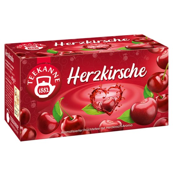 Teekanne Herzkirsche Tee Romantik mit all ihrer Süßen Vielfalt 45g 
