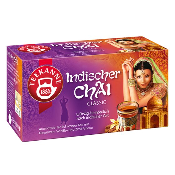 Teekanne Indischer Chai Classic würzig fernöstlich Schwarztee 40g 