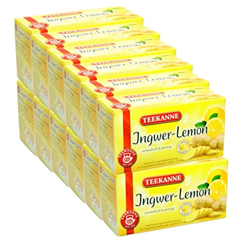 Teekanne Ingwer Lemon Ingwertee mit spritziger Zitrone 35g 12er Pack 
