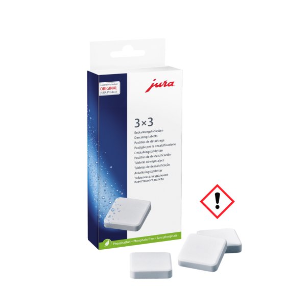 Jura 2 Phasen Entkalkungstabletten 3x3 Entkalkungsvorgänge 9 Tabletten 