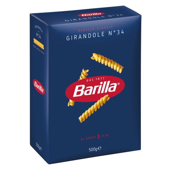 Barilla Girandole Nummer 34 Hartweizengrieß Nudeln 500g 4er Pack 