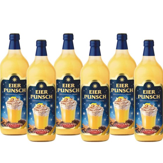 Gerstacker der Original Eierpunsch verführerisch cremig 1000ml 6er Pack 