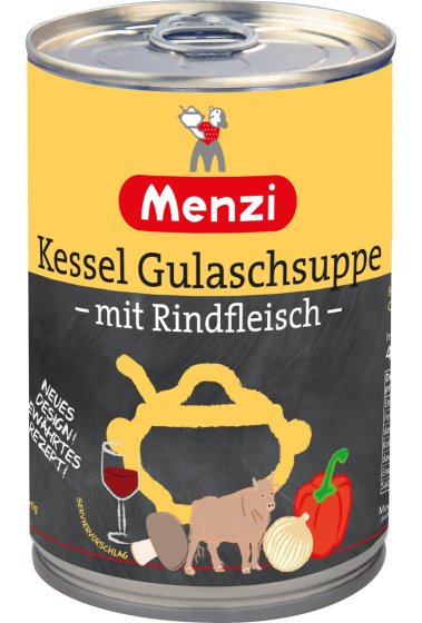 Menzi Kessel Gulaschsuppe mit Rindfleisch ungarische Art 400ml 