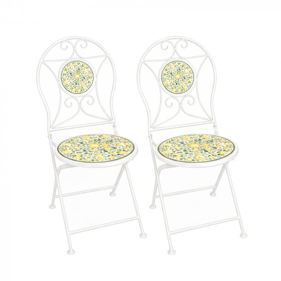 Garten Tischgruppe Menton Metall Weiß 