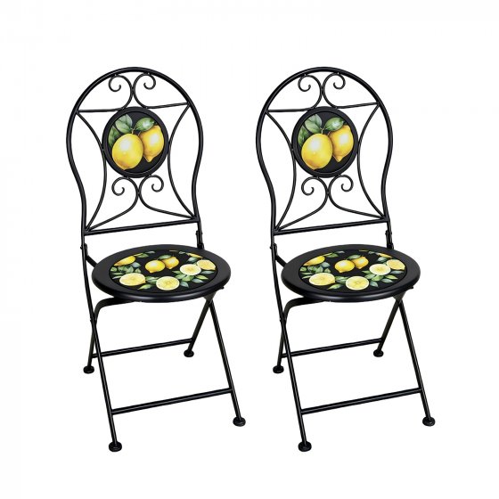 Garten Tischgruppe Menton Metall Schwarz 