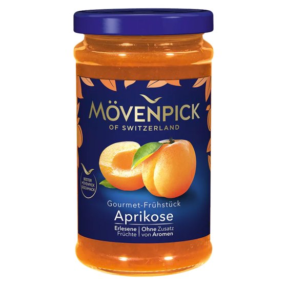 Mövenpick Aprikose Gourmet Frühstück Fruchtaufstrich aromatisch 250g 